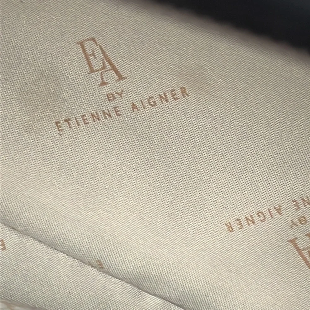 Etienne Aigner Black Monogram Satchel